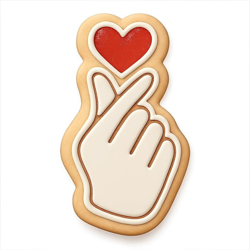 Finger Heart Hand Cookie Cutter & Stamp, Fondant & Clay - 2.2x4 gallery