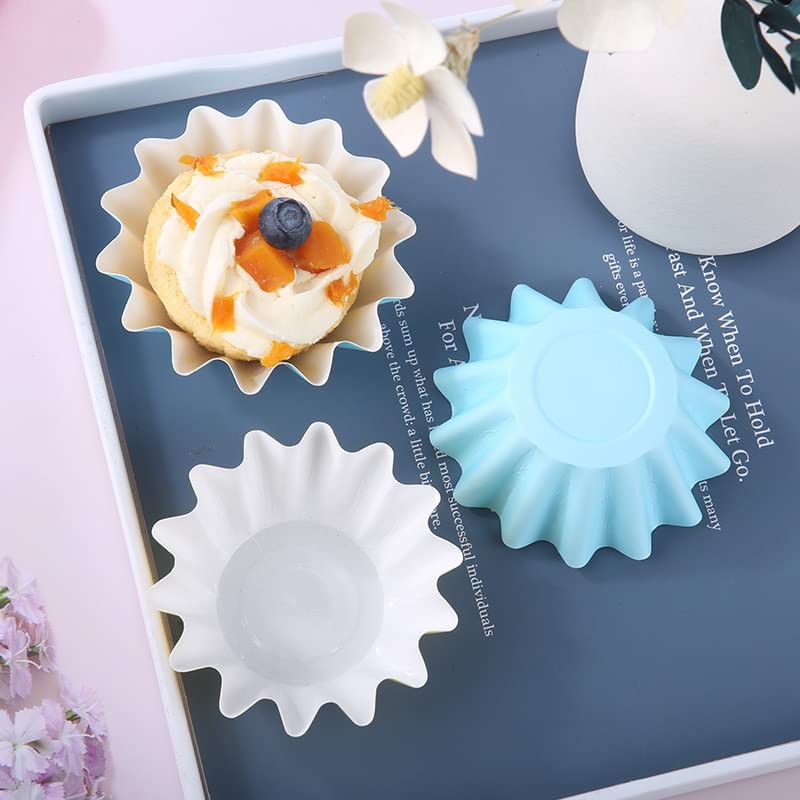 200 Pcs Cupcake Liners Flared Muffin Baking Cups Holder Greaseproof Coated Cake gallery