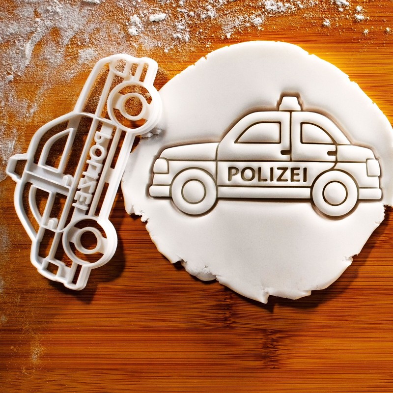 Polizeiauto Cookie Cutter – German police car Polizei patrol first responder