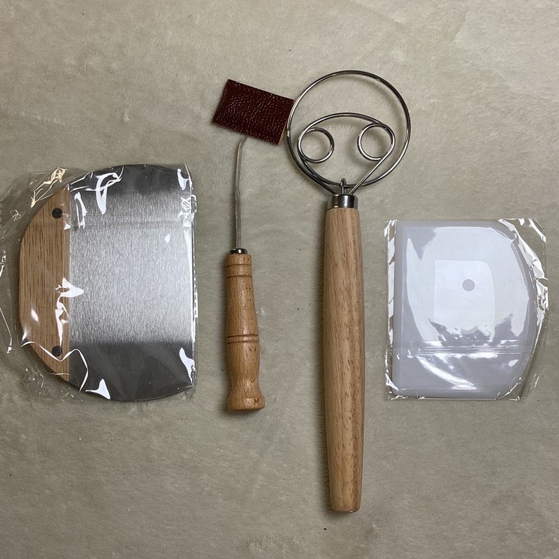 Sourdough Bread Baking Kit 10pc Banneton Proofing Baskets Whisk Lame Scraper Set gallery