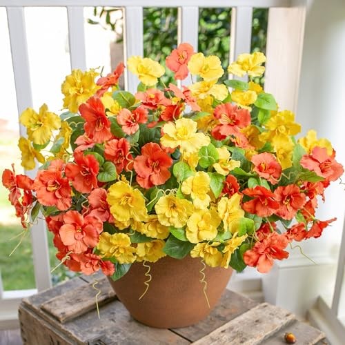 Fake Hibiscus Artificial Flowers for Outdoors Spring Summer 6 Bundles 2mixhc gallery