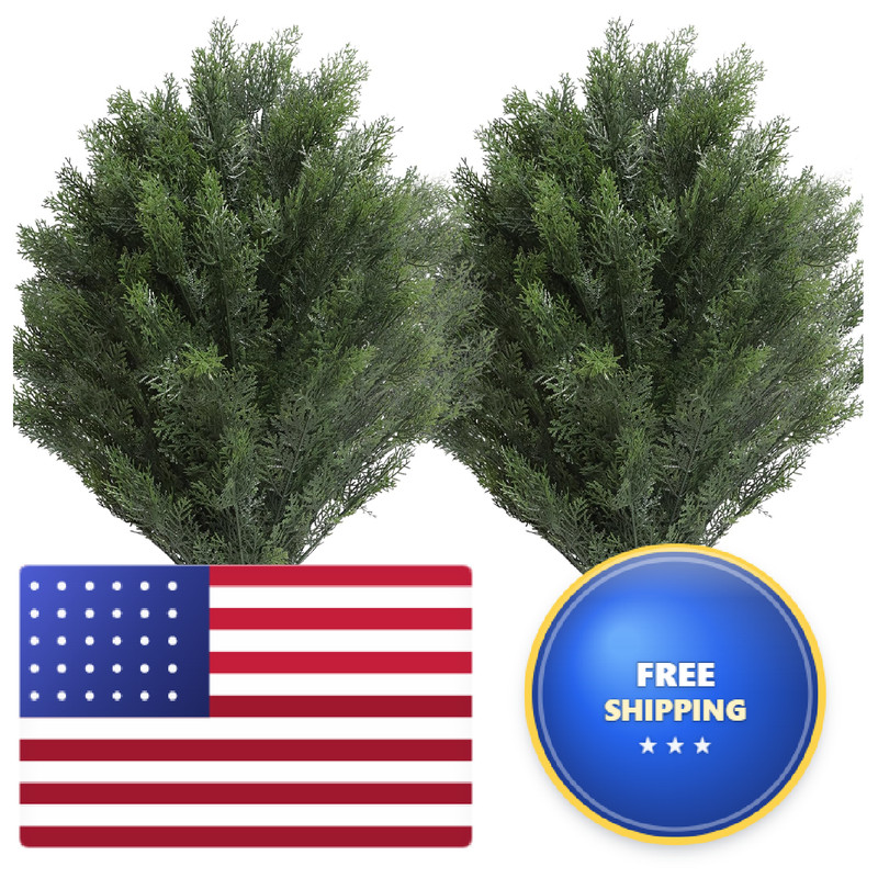 Momoplant Artificial Cypress Topiary 39 Faux Cedar Trees Privacy Screen Planter