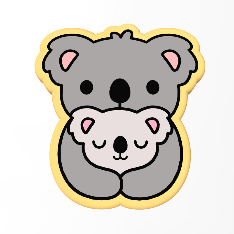 Koala Mama Cookie Cutter & Stamp | Jungle Animal Pet Mommy Mother's Day Sloth gallery