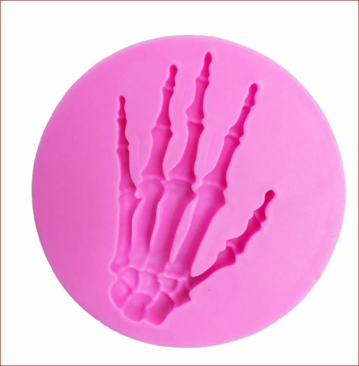 Skull Hand Silicone Mold Halloween Chocolate Candy Resin 2"H x 1.25"W Small gallery