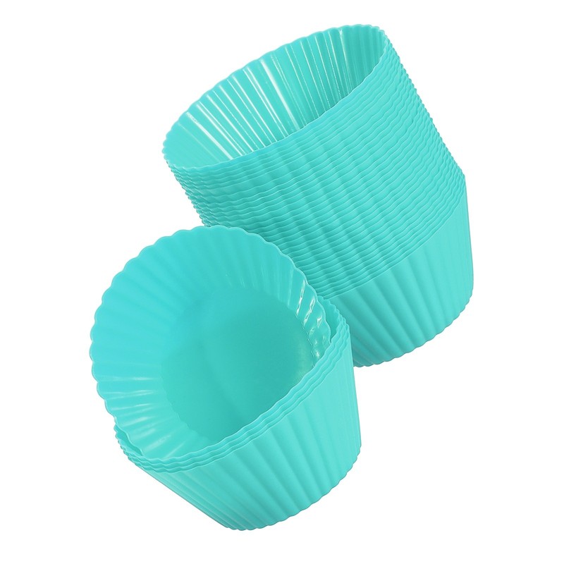 36 Pcs Mint Green Silicone Cupcake Liners Non-Stick Baking Muffins Cups