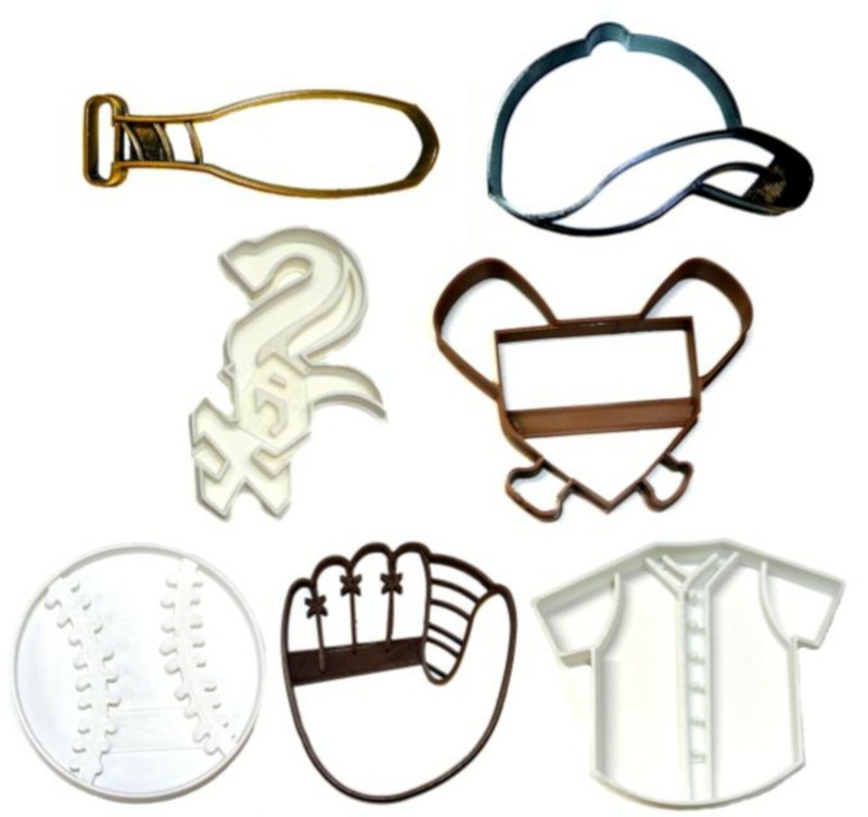 CHICAGO WHITE SOX MLB TEAM LOGO BASEBALL MITT CAP BAT COOKIE CUTTER USA PR1278