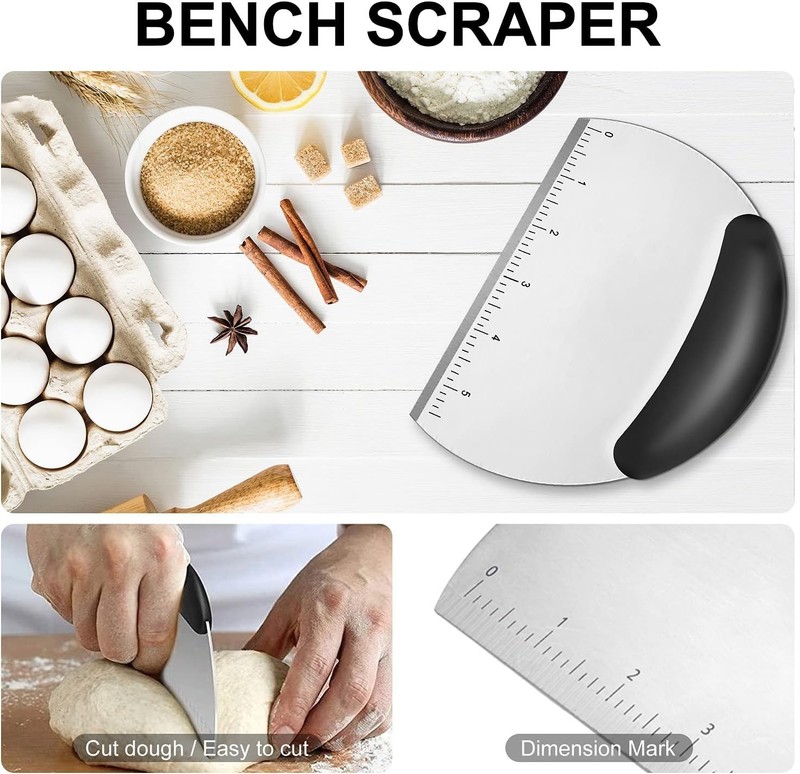 Pastry Cutter Biscuit Cutter Dough Scraper Silicone Baking Mats Stainless Steel gallery