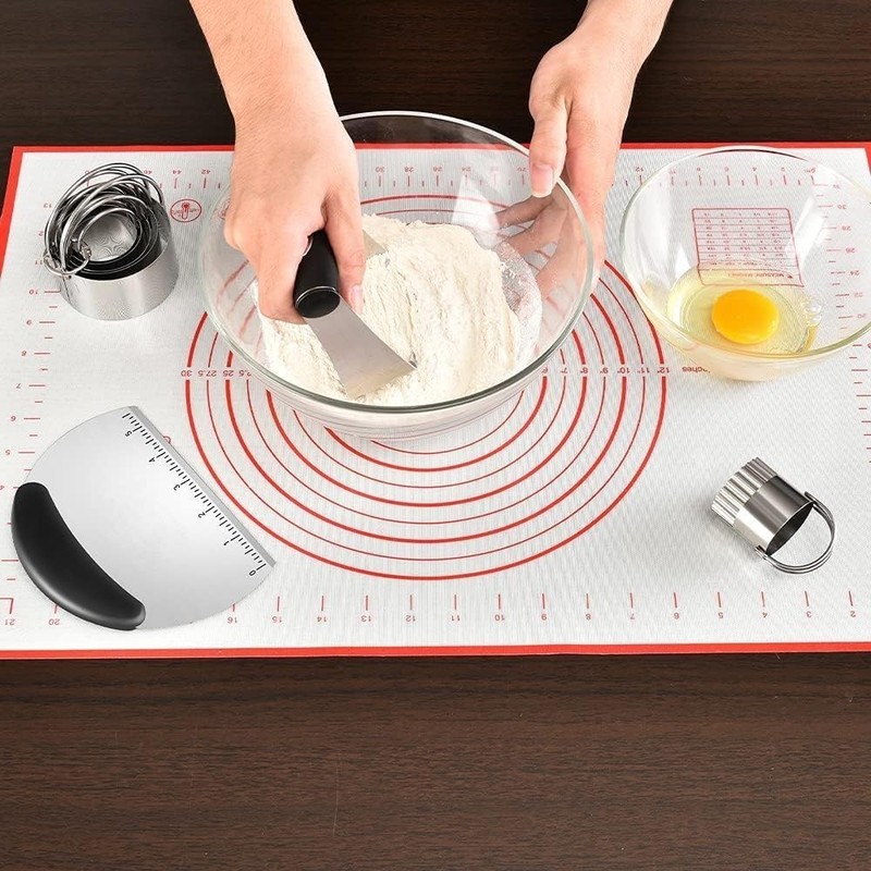 Pastry Cutter Biscuit Cutter Dough Scraper Silicone Baking Mats Stainless Steel gallery