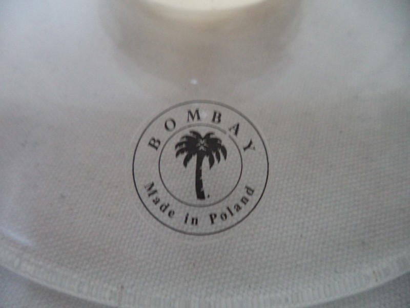 Bombay glass Cake stand pedestal display Made in Poland 7" x 11.5" Vintage NEW gallery