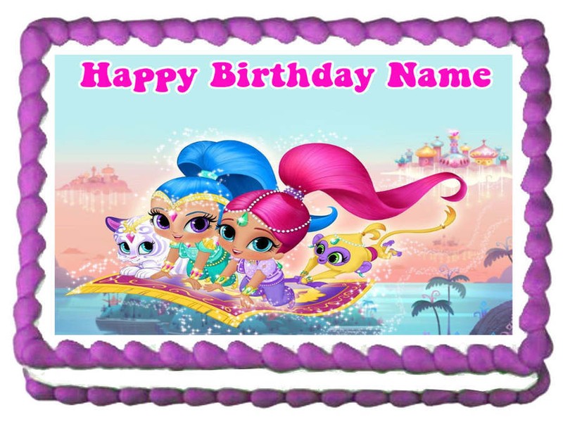 Shimmer Shine Edible Cake Decoration Topper Image