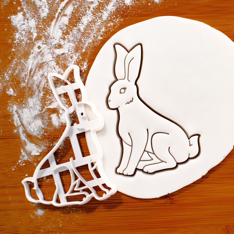 Hare Cookie Cutter – jackrabbit long ears rabbit woodland wildlife animal Easter