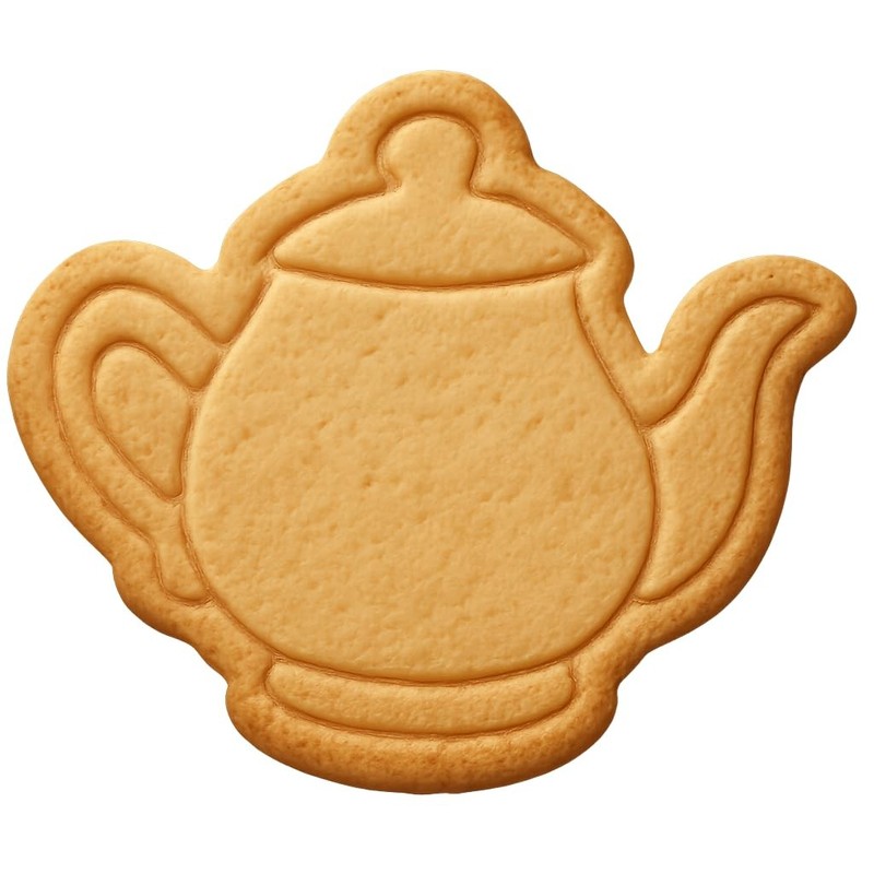 Porcelain Teapot Cookie Cutter & Stamp, Fondant & Clay – 4×3.5