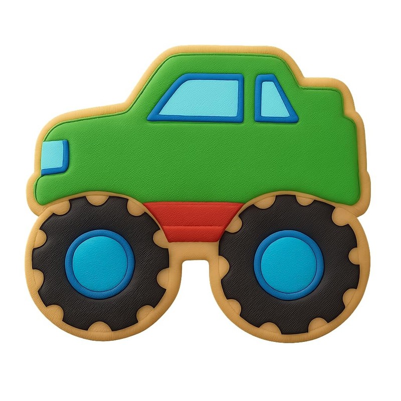 Jungle Explorer Monster Truck Cookie Cutter & Stamp, Fondant & Clay - 4x2.8 gallery