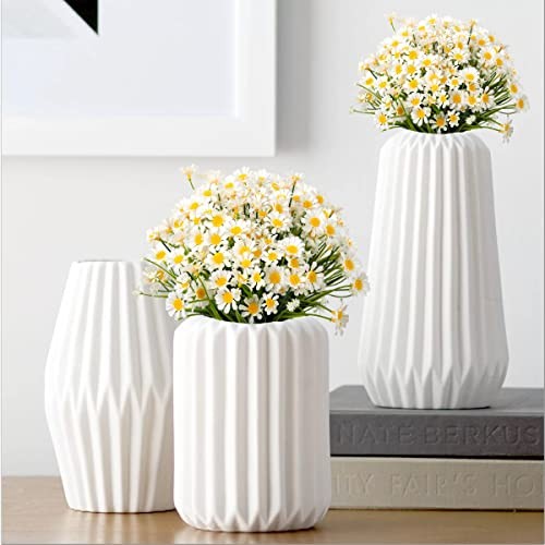 Artificial Daisies Flowers,Outdoor Artificial Flowers ,8 Bundles UV White gallery