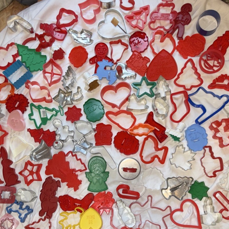 Assorted cookie cutters well over 100 of them. Assorted holidays