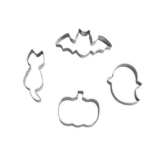 Small Halloween Cookie Cutter Set from 2.2” to 3.1” – 4 Piece – Stainless Steel