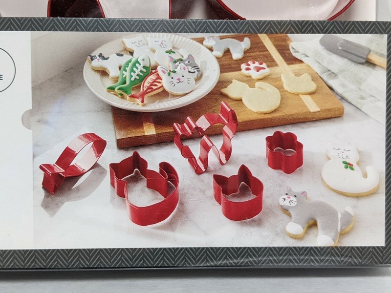 Set 5 piece Threshold Cat Shapes Cookie Cutter Stainless Steel Fish Kitten Paw gallery