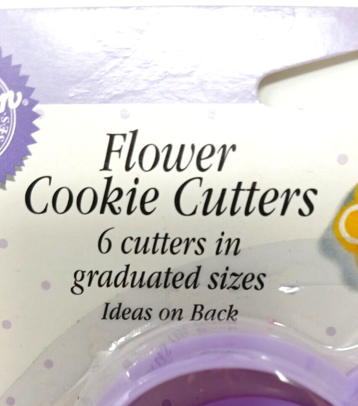 Wilton Flower Cookie Cutters 6 plastic Nesting Graduated Sizes 2304-116 New #D25 gallery