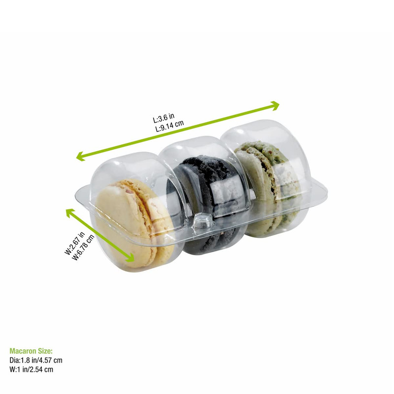 210MACINS3 -Clear Plastic Macaron - Macaroon Clear Boxes- Macaron Storage Box- M gallery