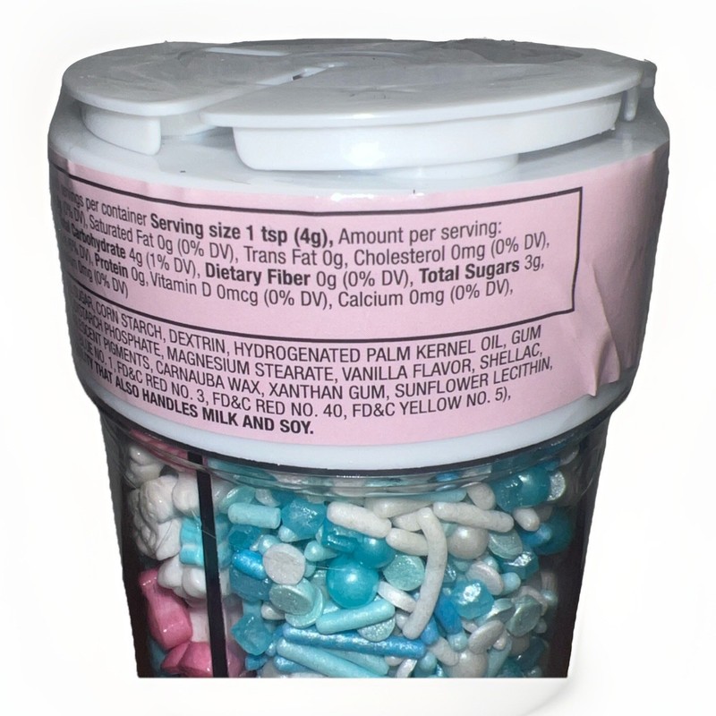 Sarah’s Bakeshop Baby Shower Sprinkles - 4 Varieties In Dispenser Bottle- New gallery