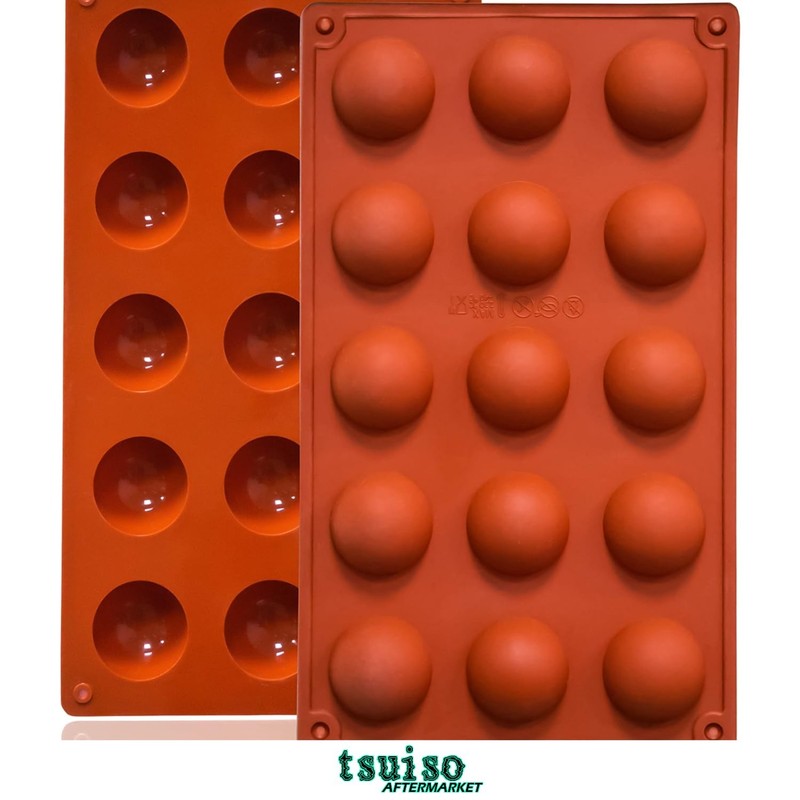 2-Pack Flexible Semi Sphere Silicone Molds – Perfect for Jelly & Chocolates