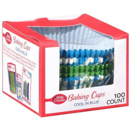 Betty Crocker Cupcake Liners – Cool In Blue – 100 Count 1 pack