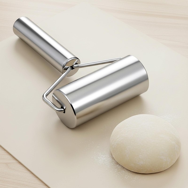 Small Stainless Steel Rolling Pin Non Stick Smooth Pastry Pizza Dough Roller gallery