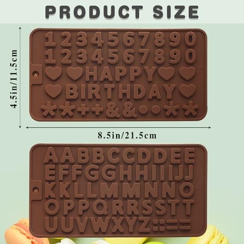 2 pcs Number Chocolate Molds and Letter Silicone Number Letter Silicone Molds gallery