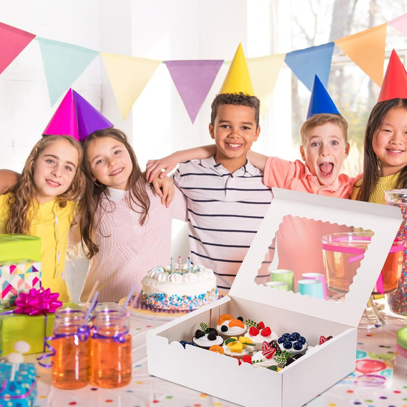 6PCS Cupcake Boxes - Hold 12 Count Cupcake Containers with Window, Grade Cupcak gallery