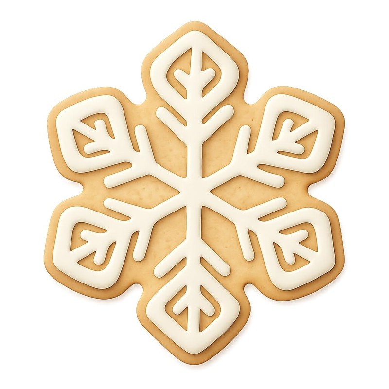Symmetrical Snowflake Cookie Cutter & Stamp, Fondant & Clay - 4x3.5 gallery