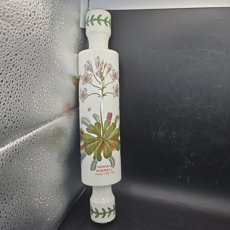 Vintage Portmeirion Botanic Garden Rolling Pin Venus Fly Trap Butterfly Cottage