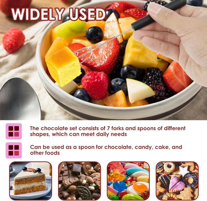 7PCS Candy Dipping Tools Set, Chocolate Dipping Candy Making Tools, Stainless St gallery