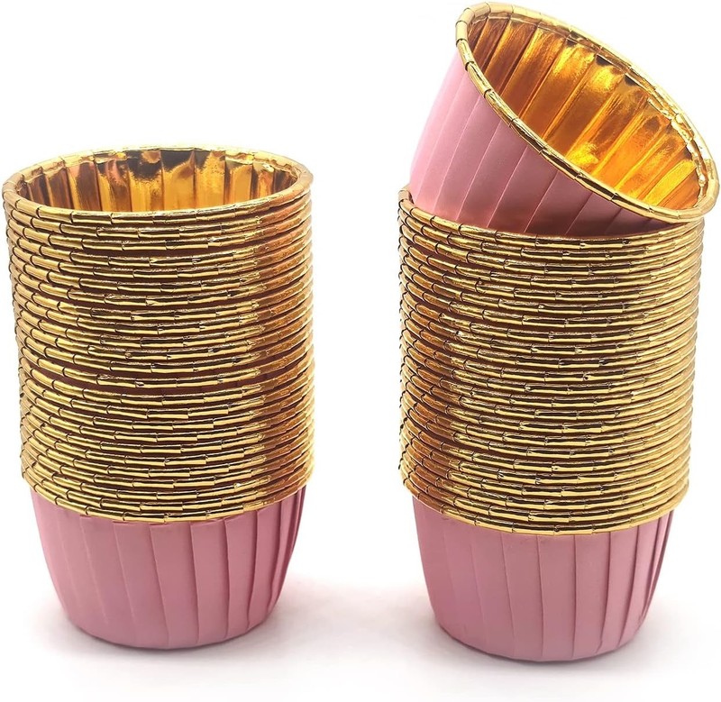 Aluminum Foil Standard Muffin Cupcake Liners Disposable Baking Cups W/ Vibrant