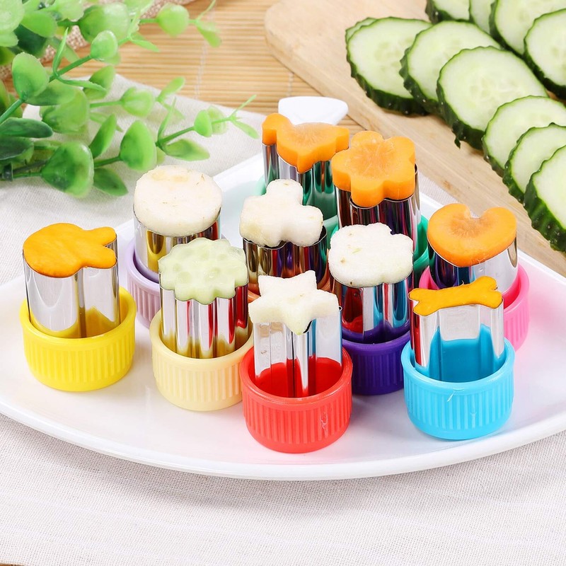 12 Pcs Vegetable Cutter Shapes Set Mini Cookie Fruit Pie Stamps Mold for Baking gallery