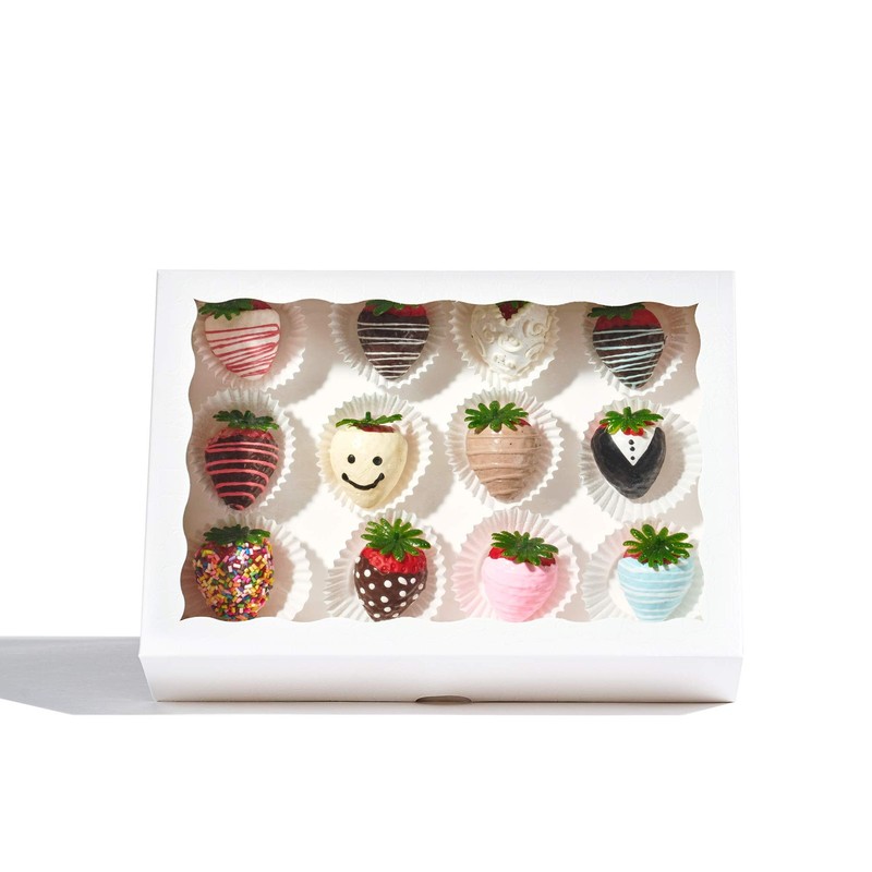 4PCS 10 x 7 x 2.5 inches Cookies Bakery Boxes with Window Cakesicle Chocolate…