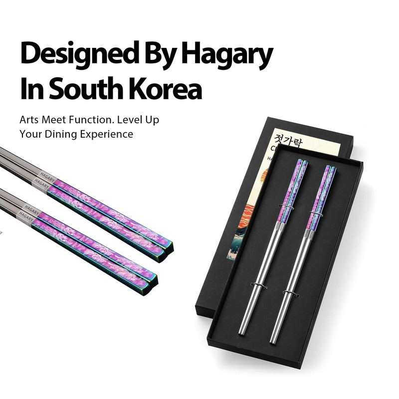 Phoenix Chopsticks Metal Reusable Designed In Korea Japanese Style Stainless ... gallery