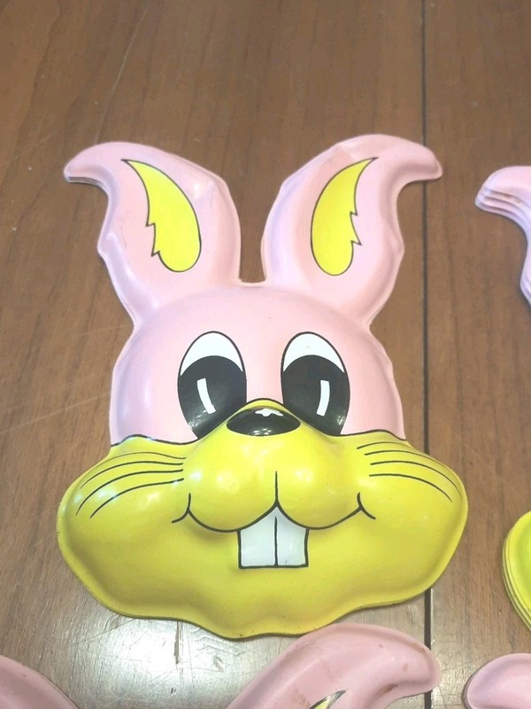 30+ Vintage 3D Bunny Rabbit Head Face Cake Cupcake Toppers Bakery, See Descript gallery