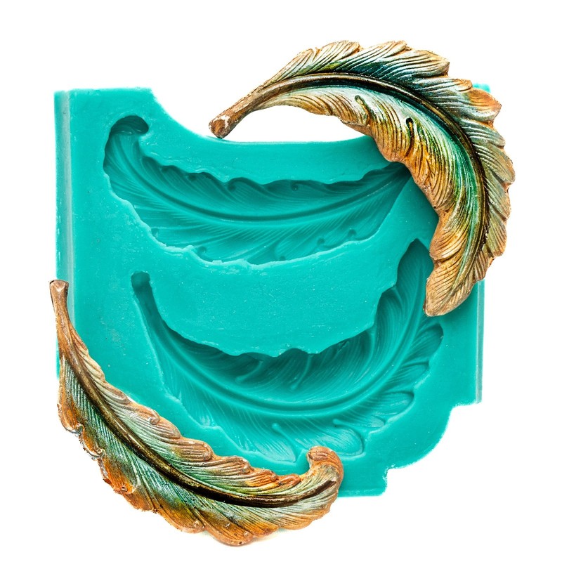 Feather Silicone Mold Resin Clay Epoxy Soap Food Safe Chocolate Fondant (727 gallery