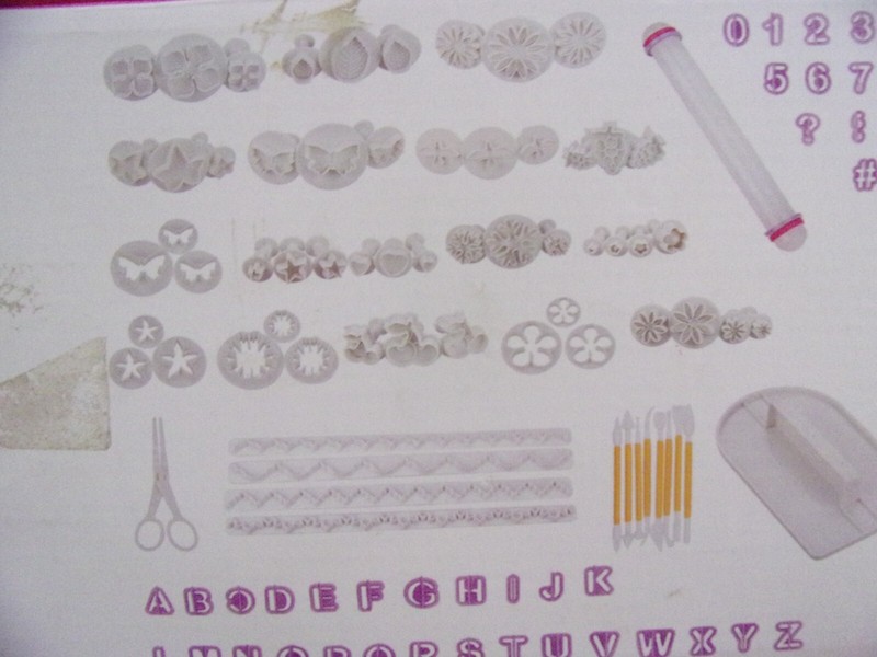 109 PIECES CAKE DECORATING FONDANT CUTTER KIT /ALPHABET/NUMBERS AND LOTS MORE gallery