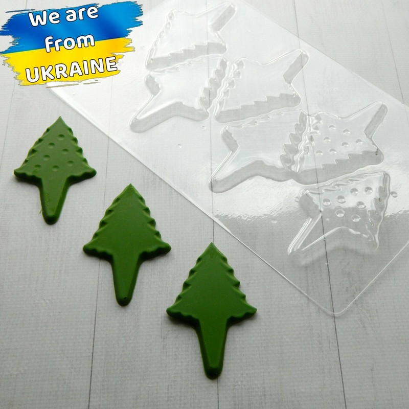 Chocolate Candy Mold Christmas Tree Plastic Mold Reusable Cake Decorating Tools gallery