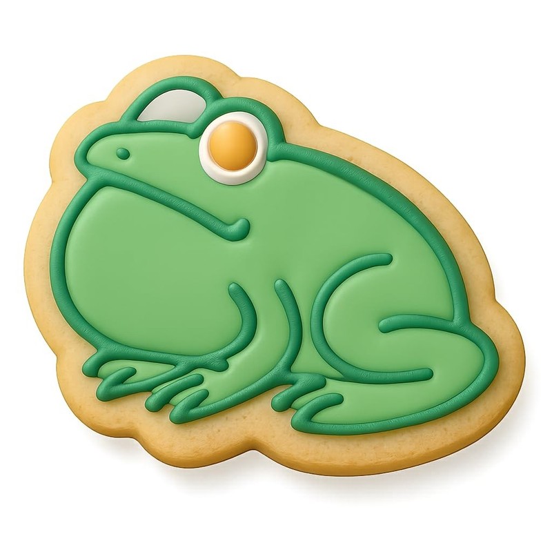 Resting Croaking Toad Cookie Cutter & Stamp - 4x3.2 Fun Kitchen Baking gallery