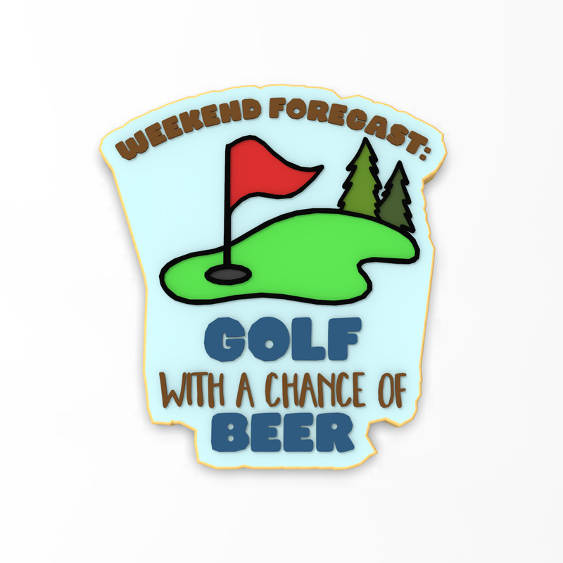 Golf Cookie Cutter & Stamp | Golf Cart Father's Day Bogey Sport Mother's Day PGA gallery