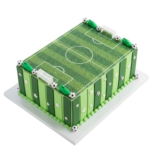 , Edible Field Cake Decoration, Edible Cake Toppers Decoration for Soccer gallery