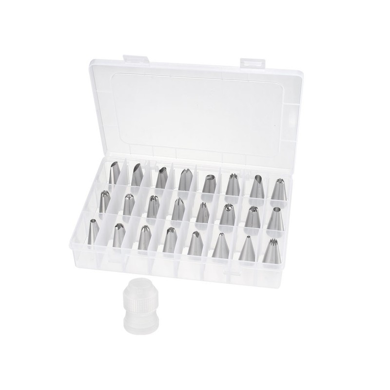 Cake Decorating Material Kit 24 Cake Decorating Tips Coupler