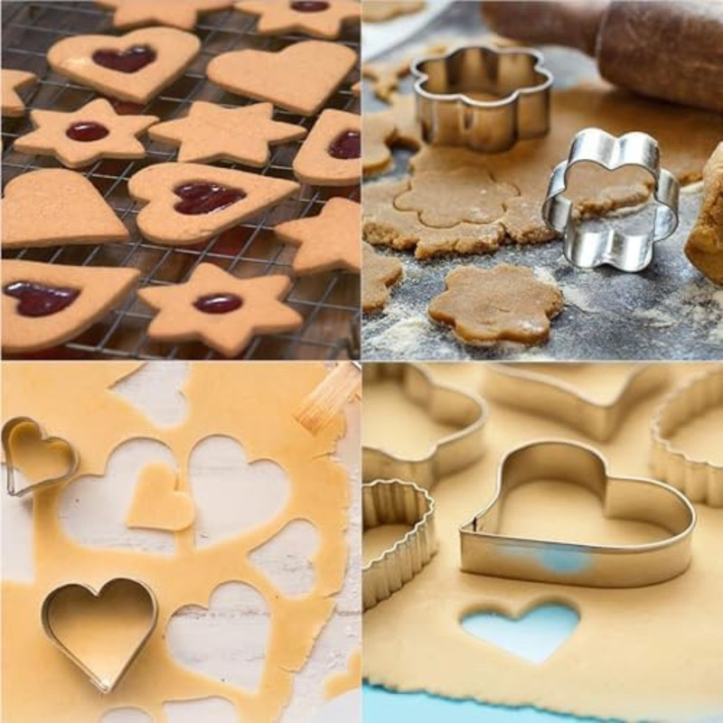 30Pcs Mini Cookie Cutter Set with Box, Small Stainless Steel Veggie Cutters New gallery