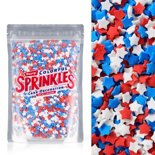 Red White and Blue Sprinkles for 4th of July – 16 oz Patriotic Patriotic star gallery