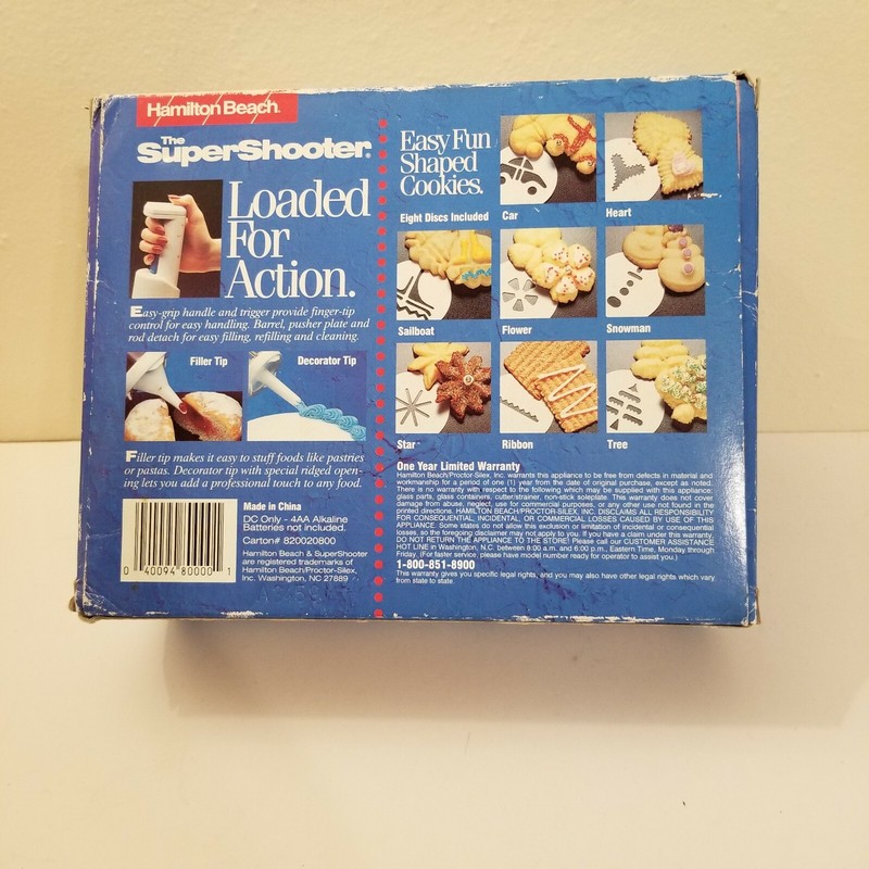 Super Shooter Cordless Cookie Press Hamilton Beach FOR PARTS ONLY! Not working! gallery