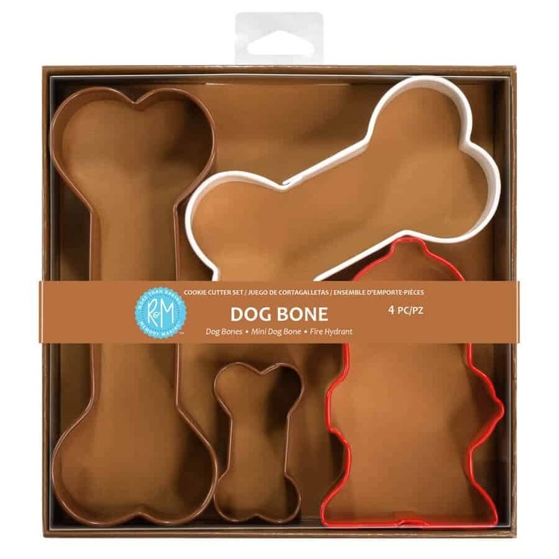 RM Dog Bone Cookie Cutter Set of 4, New