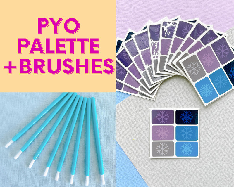 10/25/50/100 with Brushes Paint Your Own PYO Cookie Icing Palette Frozen PYO