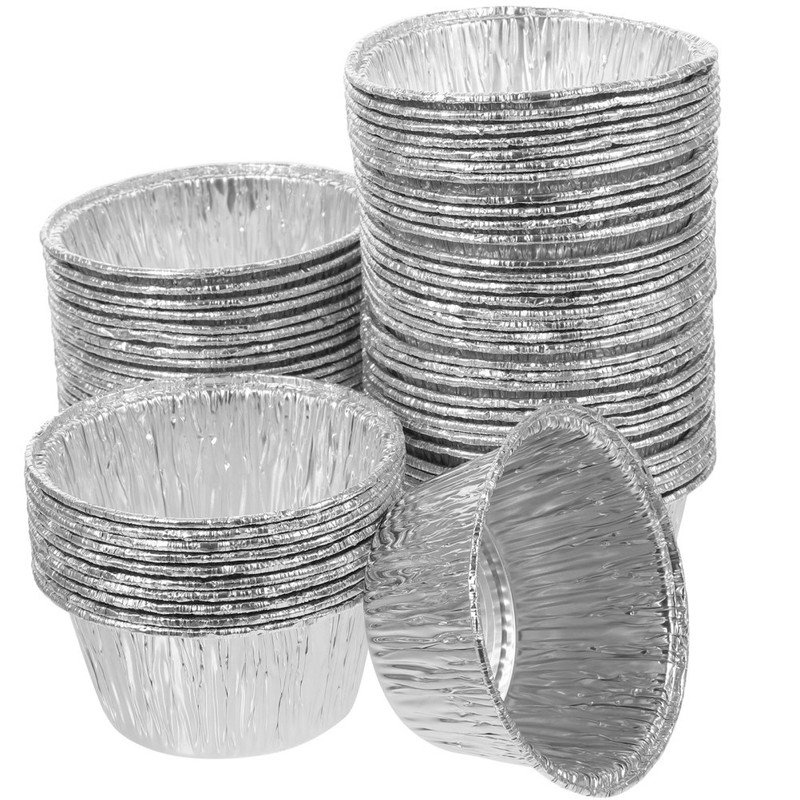 100 Pcs Egg Tart Pans Aluminum Foil Molds Baking Cups Muffin Tins gallery